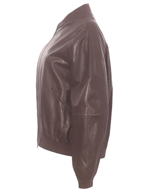 leather bomber jacket VIA MASINI 80 | A26M306NL516